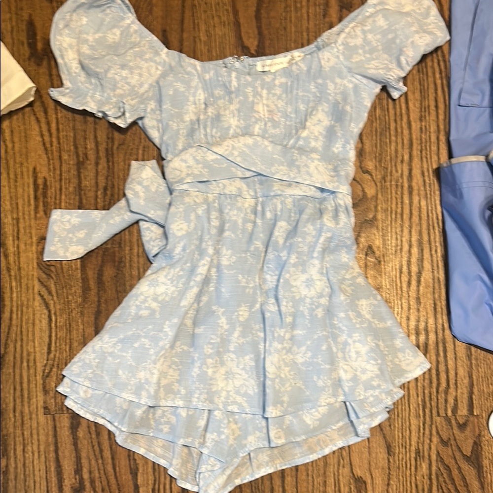 Floral Blue Kids Dress